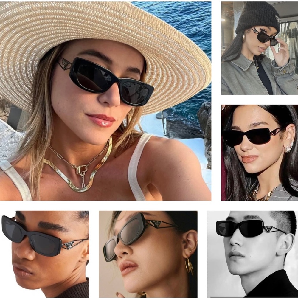PRADA ULTRA COOL FRAMES WITH METAL ARMS FEATURE THE SIGNATURE TRIANGLE SUNNIES - Picture 15 of 16